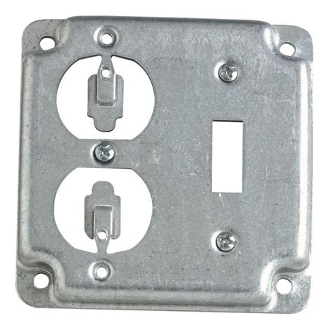 4 inch electrical box cover|4x4 single outlet cover plate.